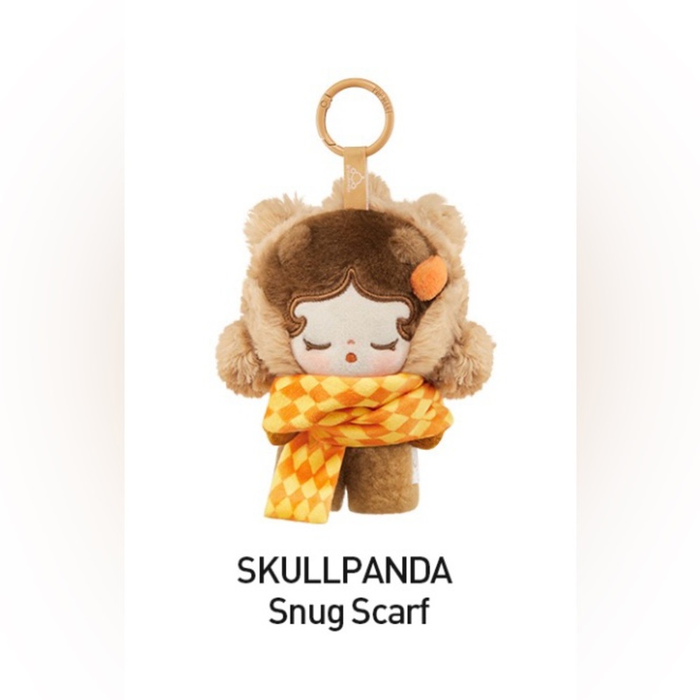 🧡SKULL PANDA🤎 POP BEAN ”Fluffy & Cozy” Plush Pendant ❄️ 🆕SEALED BOX🆕 🟥POP MART🟥